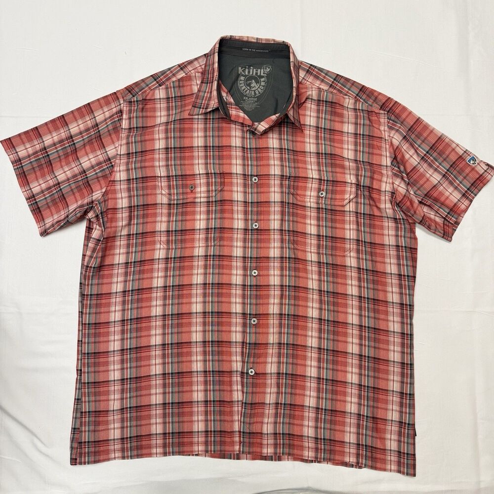 Kuhl Men's 2XL Shirt Button Up Short Sleeve Metal Buttons Born In The Mountains - Picture 1 of 9